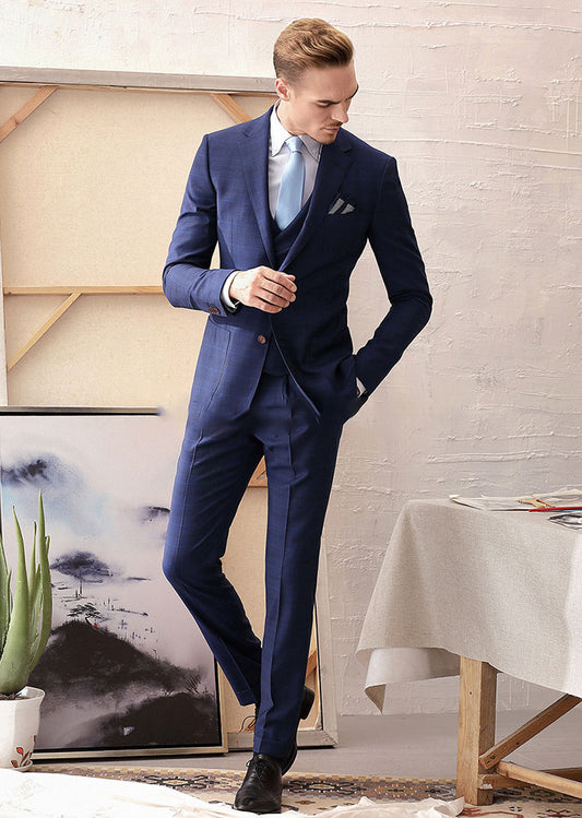 Blue Glen Plaid Men’s Suit – VBC Wool