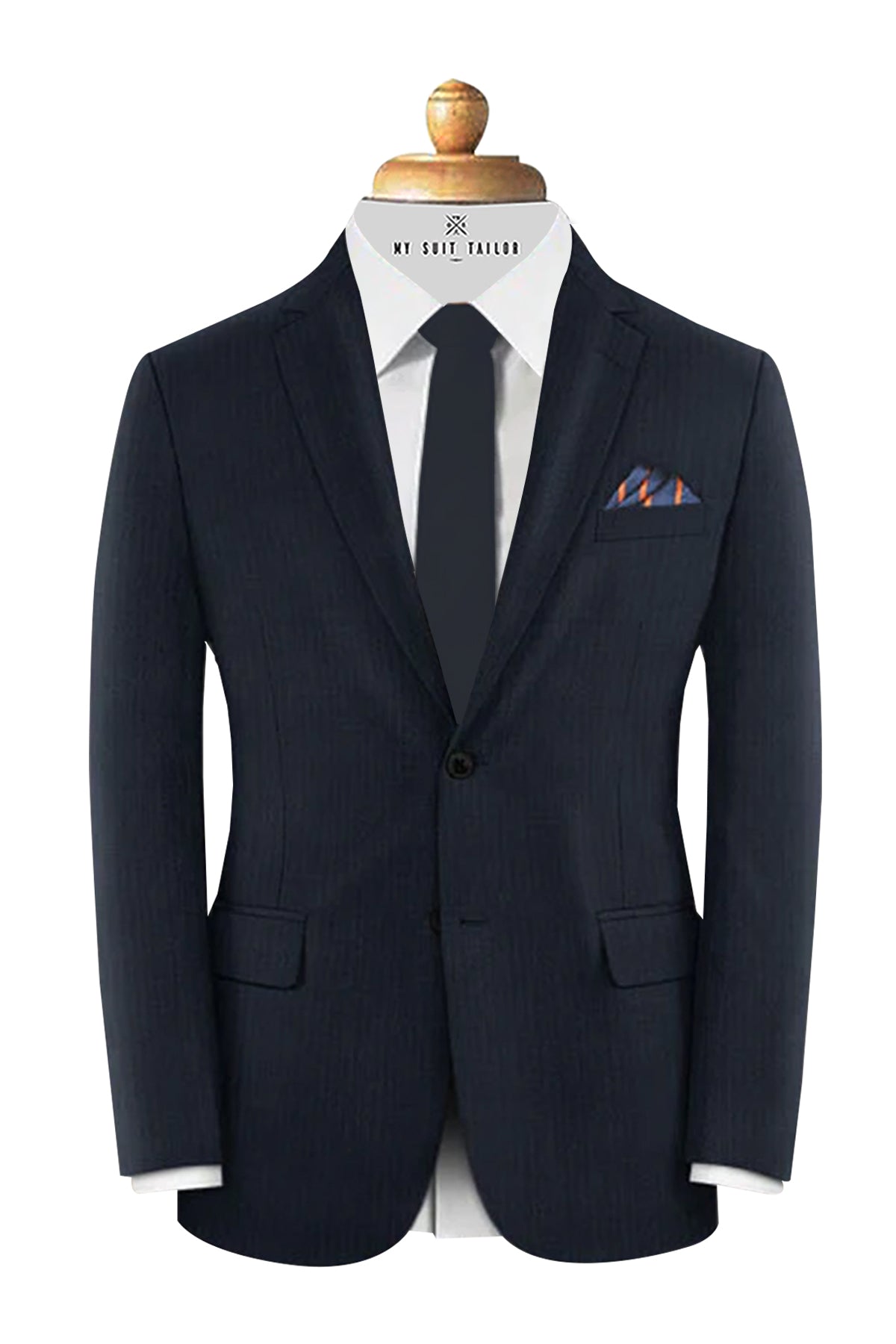 Tailor adjusting client's suit jacket – bespoke fitting session