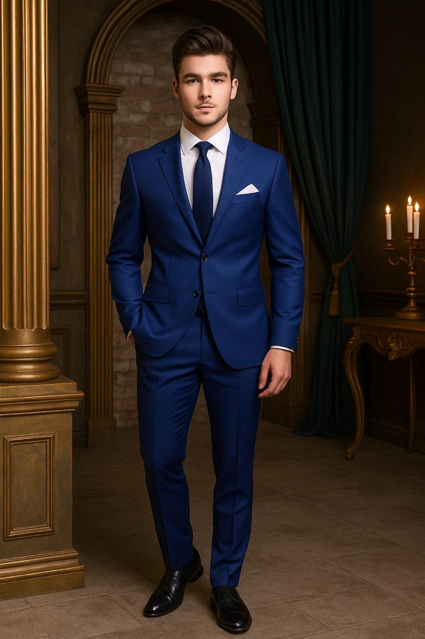 Custom-Tailored Blue Suit Admiral for Men – Classic Elegance