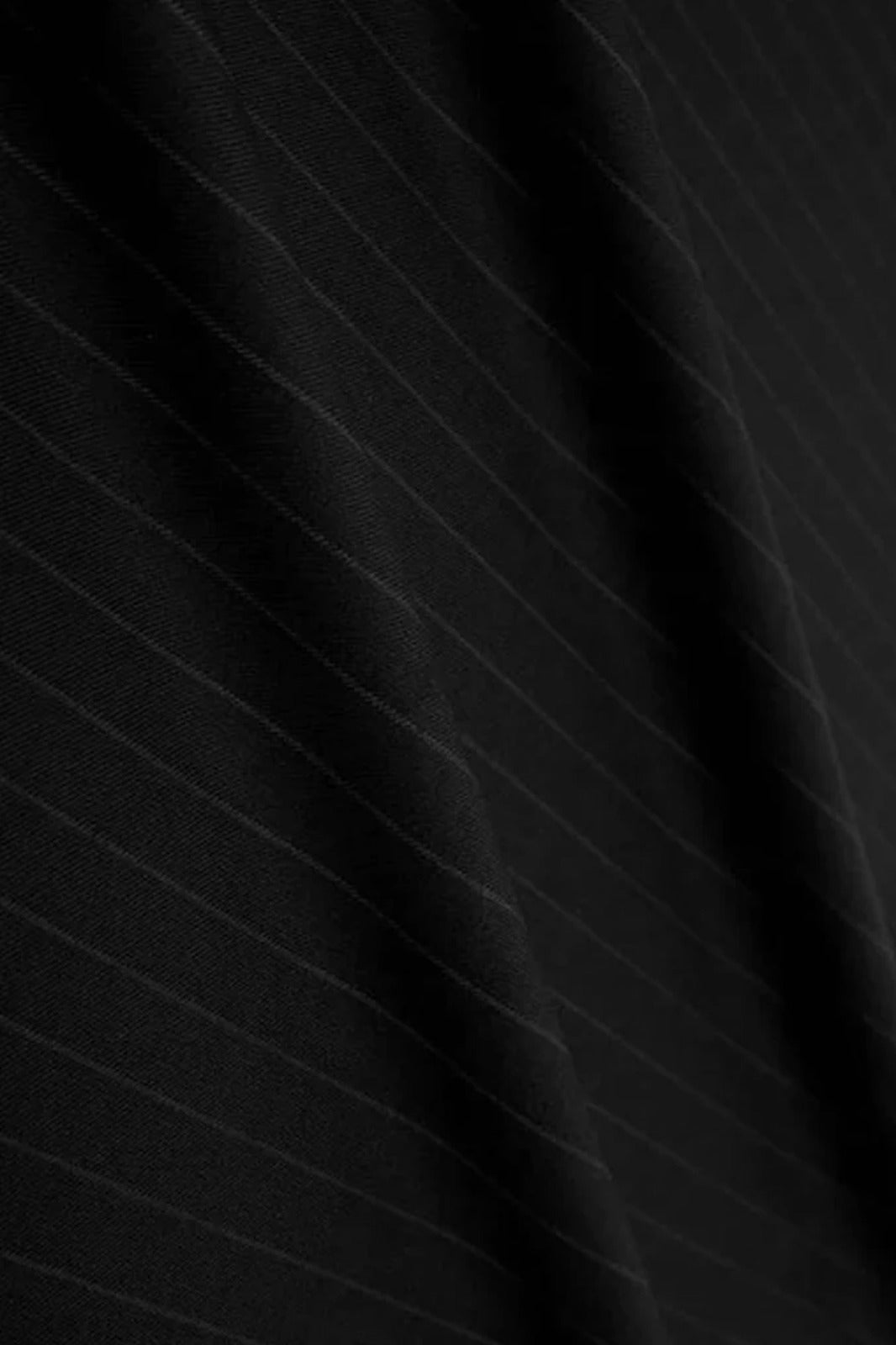 Black pinstripe custom suit for men – classic formalwear design