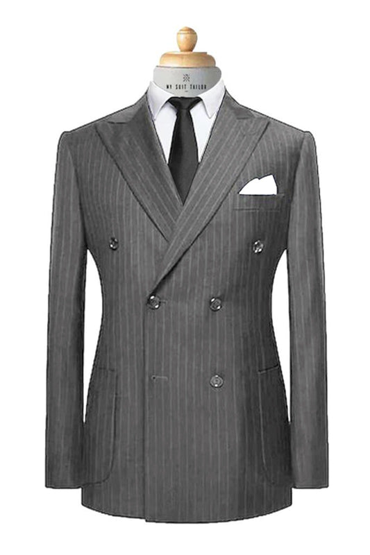 Grey Italian Pin Stripes Suit – VBC