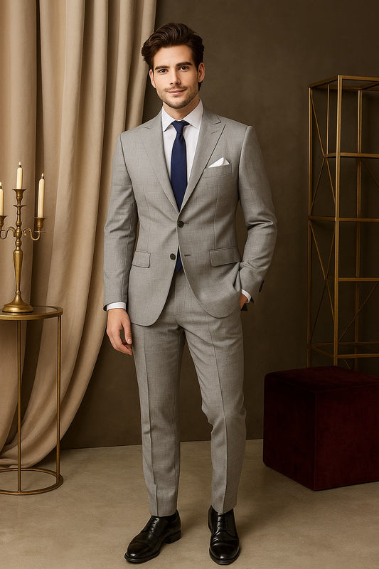 Versatile Light Grey Suit - Perfect for Business and Weddings