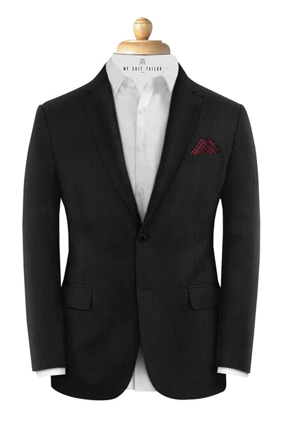 Timeless Elegance of the Black Herringbone Suit VBC