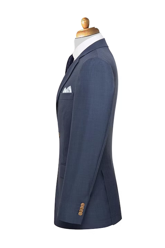Petrol Blue Wool Suit for Men – Super 120’s Fabric