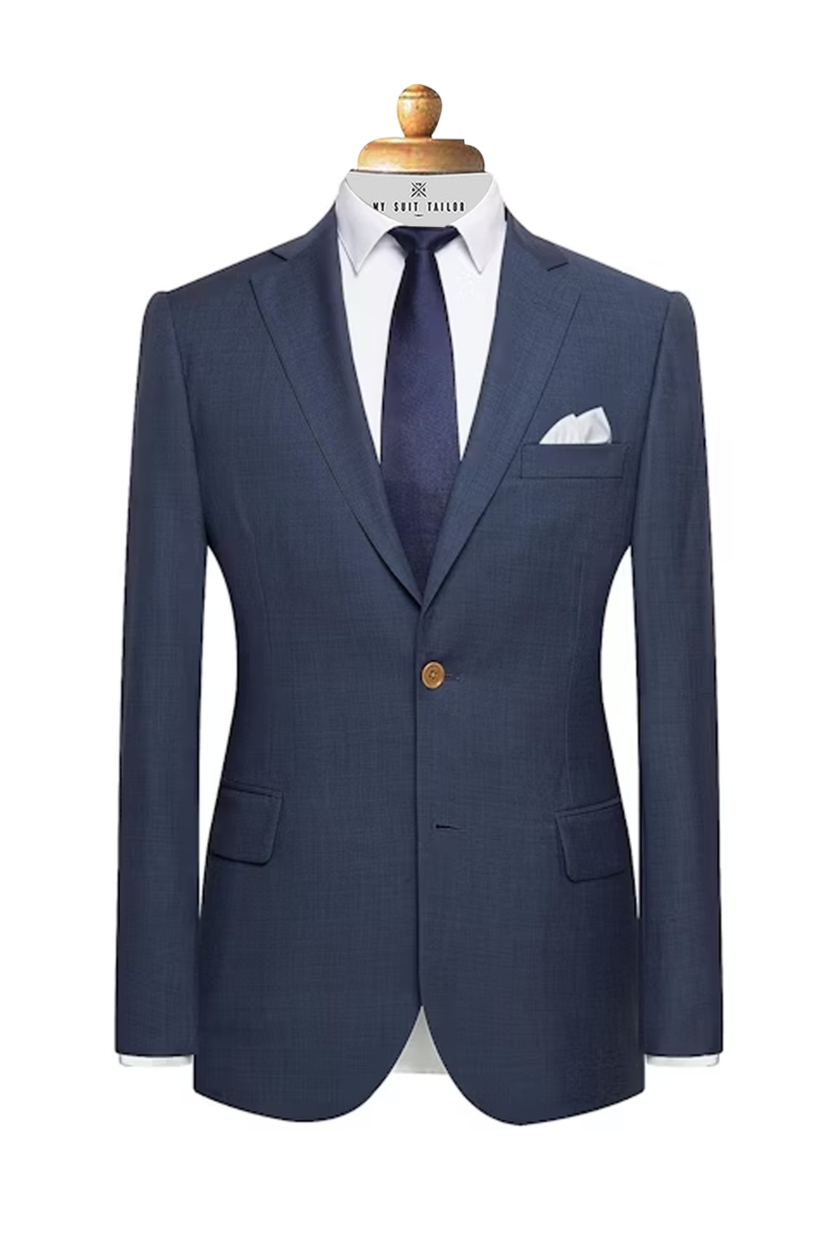 Petrol Blue Wool Suit for Men – Super 120’s Fabric