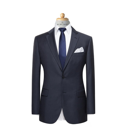 Dark Ash Grey Wool Suit – Refined Sheen & Comfort