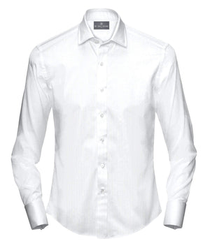 Egyptian Cotton White Herringbone Shirt