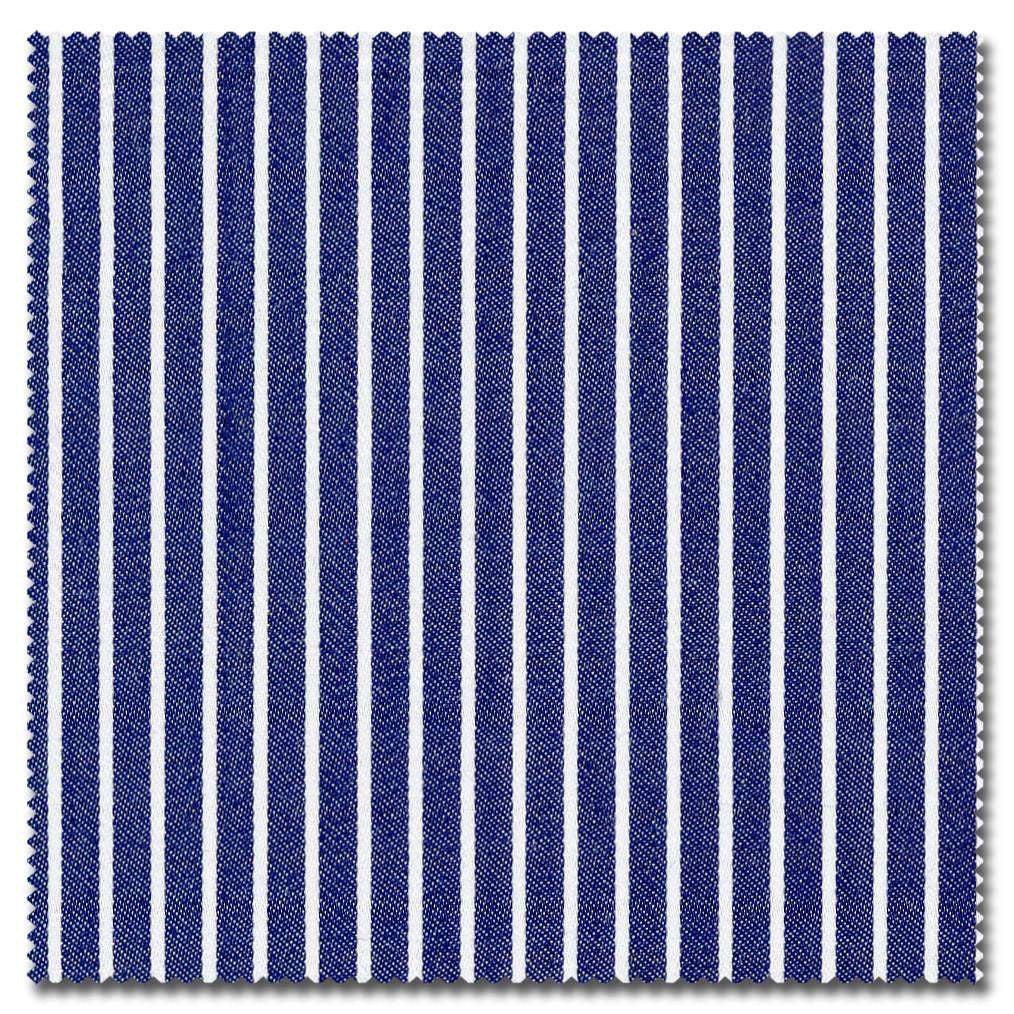 Tailored Shirts for Men: Buy Royal Blue Stripe Shirt Online | My Suit Tailor