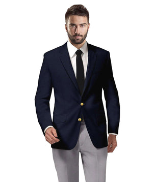 Men’s Navy Blue Blazer – Custom Tailored in Pure Wool