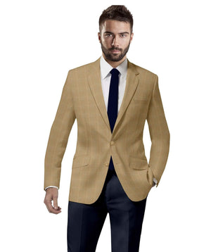 Custom Beige Suit Jacket for Men – Tailored Italian Wool Blazer